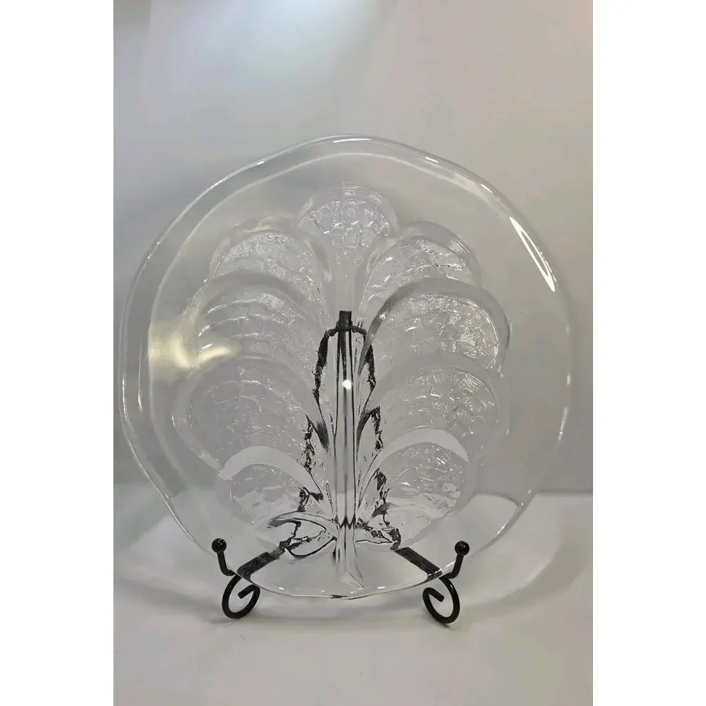 Orrefors Eden Serving Platter, Cast Crystal, 12
